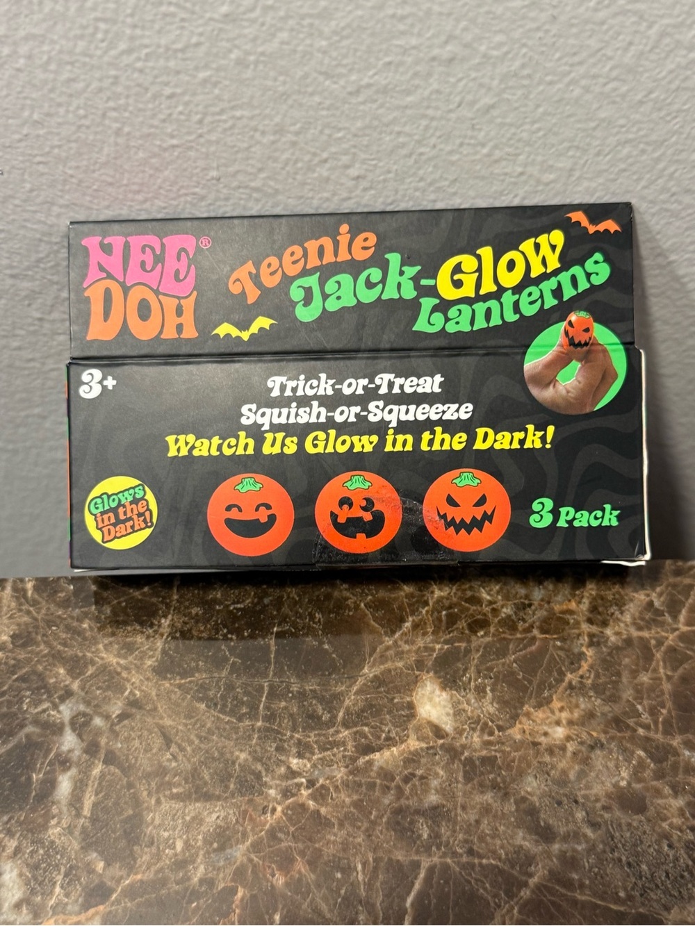NeeDoh Teenie Jack-Glow Lanterns - Orange 3-Pack - Picture 3 of 5